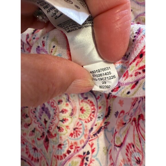 Chicos Linen Paisley Button-Up Shirt Multicolor Lightweight Breathable Lg read - Picture 7 of 11